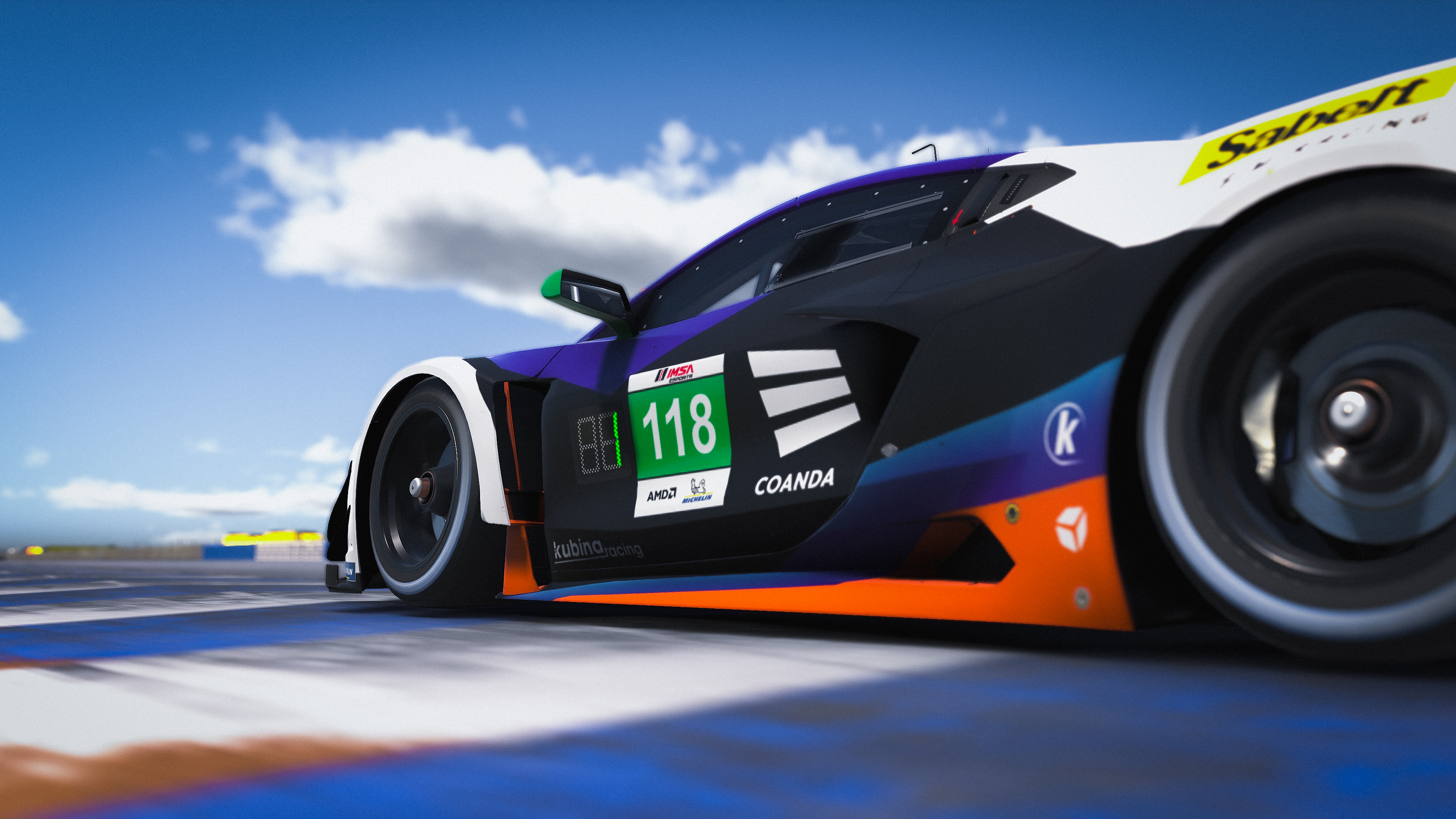Xander Reed racing for Coanda Esports in IMSA